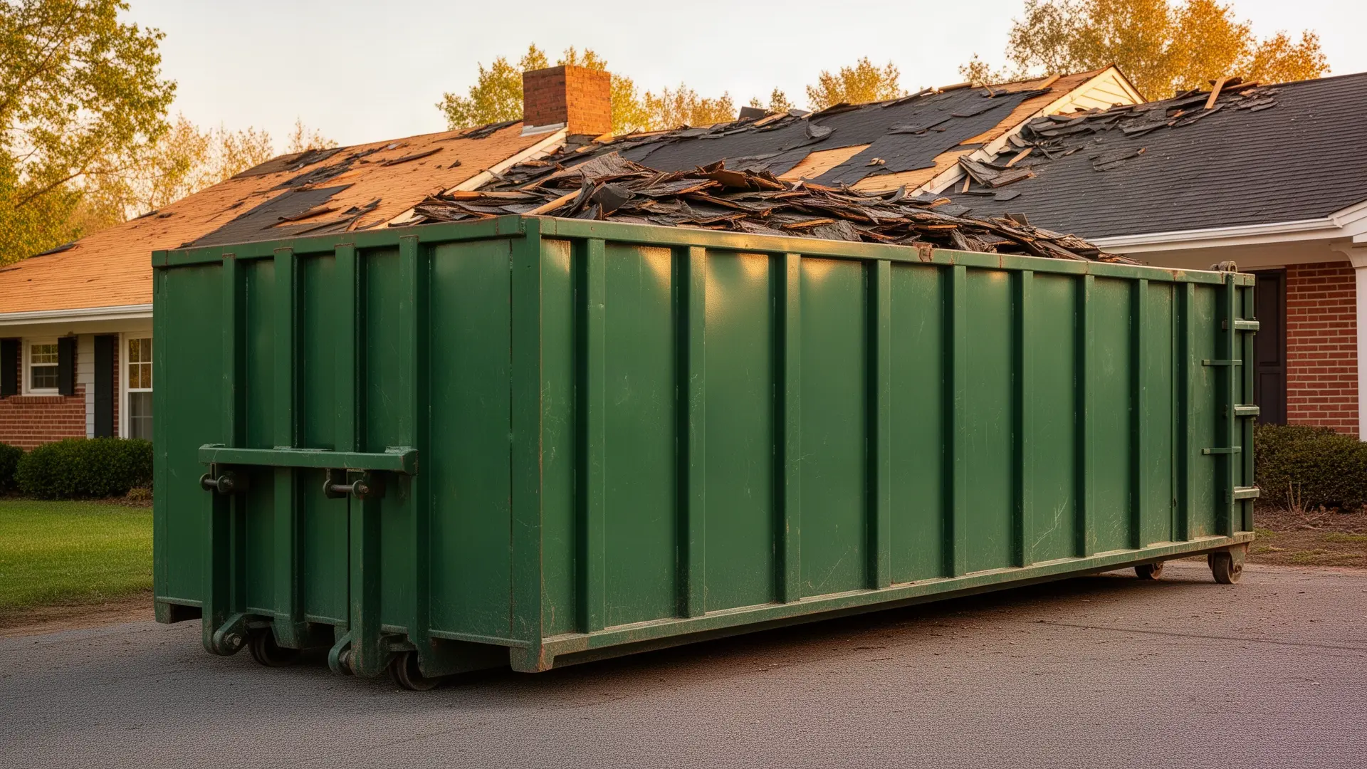 Roll-off dumpster from DM & Sons Dumpster Rental in Melbourne, FL